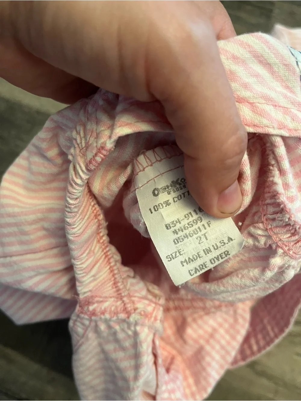 Oshkosh crossover pink stripe overalls